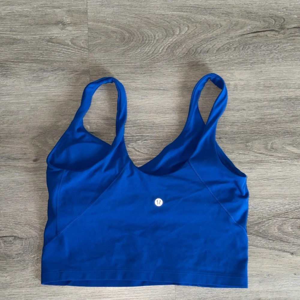 lululemon athletica Royal Blue V-Neck Crop Tank Align Tank - Picture 2 of 2